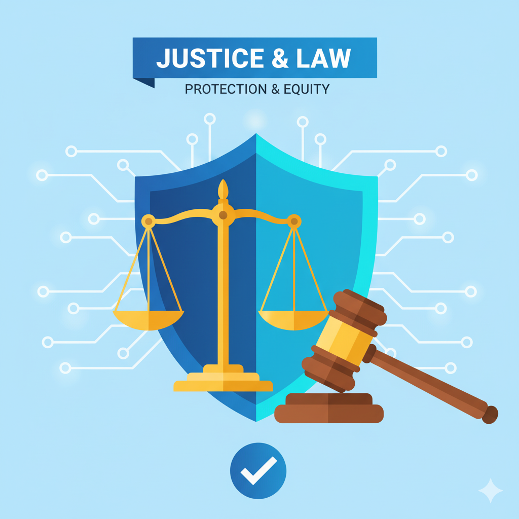 Legal scales and gavel - justice concept